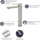 GobekUsa Brushed Gold Basin Faucet Single Handle Cold Hot Water Mixer Deck Mounted
