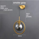 GobekUsa Golden Glass Ball Wall Sconce Light Fixture for Modern Living Room Decor