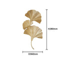 GobekUsa Ginkgo Leaf Gold Wall Lamp for Hotel Bedroom and Corridor