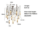 GobekUsa Gold Chrome LED Chandelier for Dining Room - 2025 Marble Design