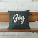 GobekUsa Christmas Letter Embroidery Plaid Cushion Cover Set