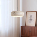 GobekUsa LED Pendant Lamp Black Iron Wabi Sabi Hanging Light - Yellow Travertine