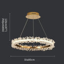 GobekUsa Crystal Gold Ring LED Chandelier for Home Decoration Luxurious Living Room Dining Bedroom