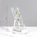 GobekUsa Golden Figures Resin Sculpture: Creative Staircase Desk Decoration