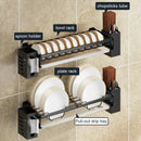 GobekUsa Kitchen Wall Organizer Rack Utensil Drainer Storage Holder Shelves