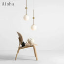 GobekUsa Gold Glass Chandelier 3-Head Lamp Fixture for Living & Dining Room