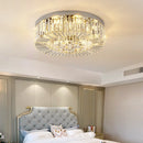 GobekUsa Crystal LED Ceiling Lights Shiny Gold/Chrome Steel E14 Mount Fixtures