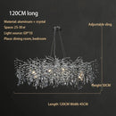 GobekUsa Crystal Chrome Chandelier: Luxury Pendant Lamp for Living Rooms, Villas, and Restaurants