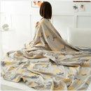 GobekUsa Cotton Gauze Boho Throw Blanket - Cozy Bedspread & Sofa Cover