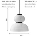 GobekUsa Japanese Paper Pendant Lights Dining Room Chandelier