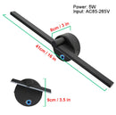 GobekUsa Linear LED Vanity Wall Light with Switch, 300° Rotation, 41CM - Nordic Minimalist Style