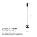 GobekUsa LED Chandelier for Bedroom Kitchen Study Chrome Gold Modern Pendant Light