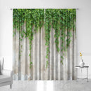 GobekUsa Green Leaf Plant Printed Curtains for Home Decoration and Modern Vibes