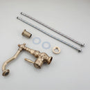GobekUsa Antique Brass Basin Faucet, 360 Rotation Art Design Kitchen Mixer Tap.