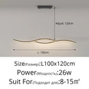 GobekUsa LED Strip Pendant Chandelier for Living Dining Kitchen Island, Minimalist Home Decor Fixture