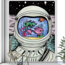 GobekUsa Futuristic Astronaut Tapestry Wall Hanging - Boho Room Decor for Hip Beach Vibe