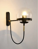 GobekUsa Glass Shade Wall Sconce Lamps for Hotel Bedroom LED Lights