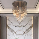 GobekUsa Large Gold LED Crystal Ball Chandelier for Modern Luxury Living Room
