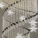 GobekUsa Crystal Star LED Chandelier for Villa Staircase & Living Room Lighting