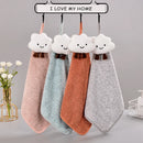 GobekUsa Cloudy Day Hand Towel - Antibacterial Bamboo Charcoal Fiber Kitchen & Bath Soft Towel