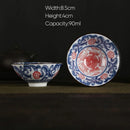 GobekUsa Blue and White Porcelain Hand-Painted Tea Cups - Set of 1