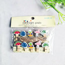 GobekUsa 50-Piece Mini Wooden Clips for Photos Crafts, 25mm Small Clothespin Decoration