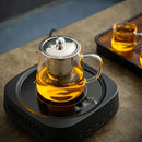 GobekUsa Glass Teapot: High Quality Heat Resistant Kung Fu Tea Set for Puer Tea & Coffee