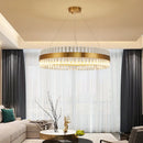 GobekUsa Gold Crystal Chandelier: Modern LED Luxury Lighting for Dining Living Bedroom