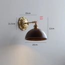 GobekUsa Green Glass LED Wall Lamp with Copper Base for Bedroom Living Room