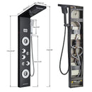 GobekUsa LED Shower Panel Tower Rain/Waterfall Massage Spa Jets Bathroom Column