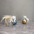 GobekUsa Golden Ball Glass Vase for Hydroponic Flower Arrangement
