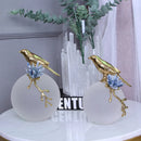 GobekUsa Golden Bird Brass Sculpture Modern Home Decor Artwork Statue