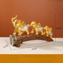 GobekUsa Elephant Resin Ornament: Elegant Living Room Sculpture & Home Office Decor