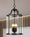 Vintage Copper Birdcage Glass Pendant Light
