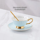 GobekUsa Gold Porcelain Tea Set 200ml Elegant Coffee Cup Saucer Spoon Set