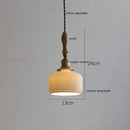 GobekUsa Butterfly Ceramic LED Pendant Lamp with Wooden Handle for Home Decor