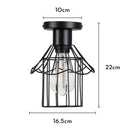 GobekUsa Industrial LED Ceiling Light: Modern Retro Loft Plafonniers for Living Room Kitchen Cage Home Decor