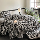 GobekUsa Cozy Rabbit Hair Bed Set, Queen Size Comforter for Winter Luxury Comfort