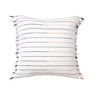 GobekUsa Handmade Cotton Woven Cushion Tassels - Ivory Black Yellow Stripe Home Decor