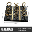 GobekUsa Golden Chessboard Metal Handicraft Sculpture for Home Decoration