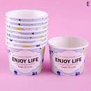 GobekUsa Cartoon Paper Cups 50PCS 100ml Small Round Disposable Dessert Ice Cream Bowl