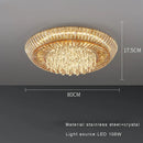 GobekUsa Amber Crystal LED Ceiling Light for Luxurious Home Decor