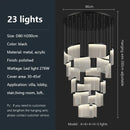 GobekUsa Acrylic LED Chandelier: Modern Light Luxury Dimmable Pendant for Living Room-Elegant Lighting Fixtures