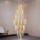 GobekUsa Crystal LED Chandelier: Stylish Lighting for Staircase & Living Room