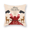 GobekUsa Christmas Santa Elk Pillowcase 45x45cm for Sofa Chair Decor