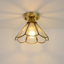 GobekUsa Glass Copper LED Ceiling Light - Nordic Home Lighting Fixture