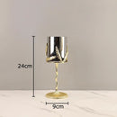 GobekUsa Golden Branches Candle Holders Metal Glass Candlestick Aroma Container