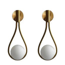 GobekUsa Glass Ball Brass Wall Lamp LED Bedroom Living Room Lighting