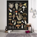 GobekUsa Black Mushroom Mystical Tapestry Wall Hanging for Boho Home Decor