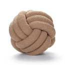 GobekUsa Lamb Fleece Sofa Bed Pillows, High-End Knotted Ball Cushions for Elegant Living Room Decor